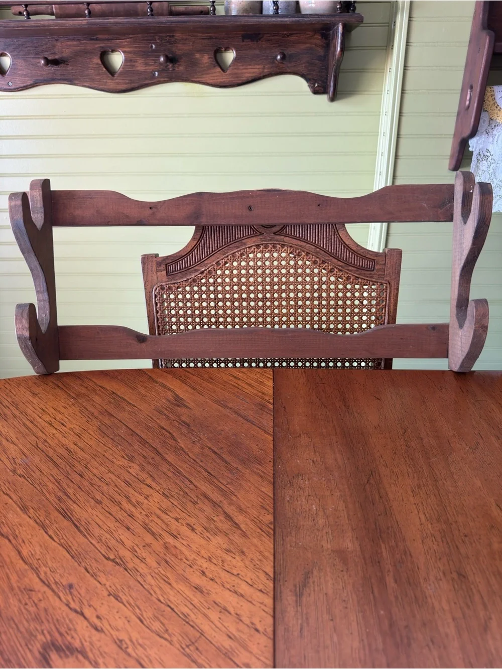 Vintage Wooden Wall-Mounted Rifle Rack – Holds 2 Pieces – Rustic Display Stand